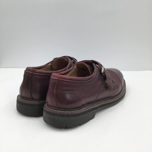 Vintage Men's 11 Toulon Amazonas Burgundy Shoes Monk Strap Leather Punk Gothic - Picture 8 of 13